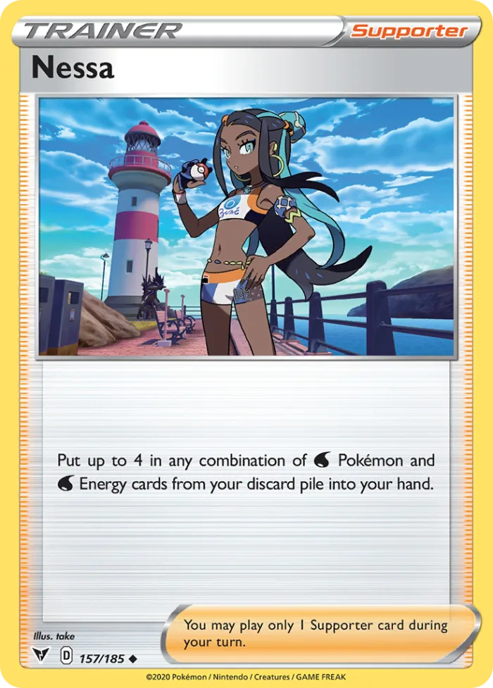 Nessa #157 Vivid Voltage Pokemon card