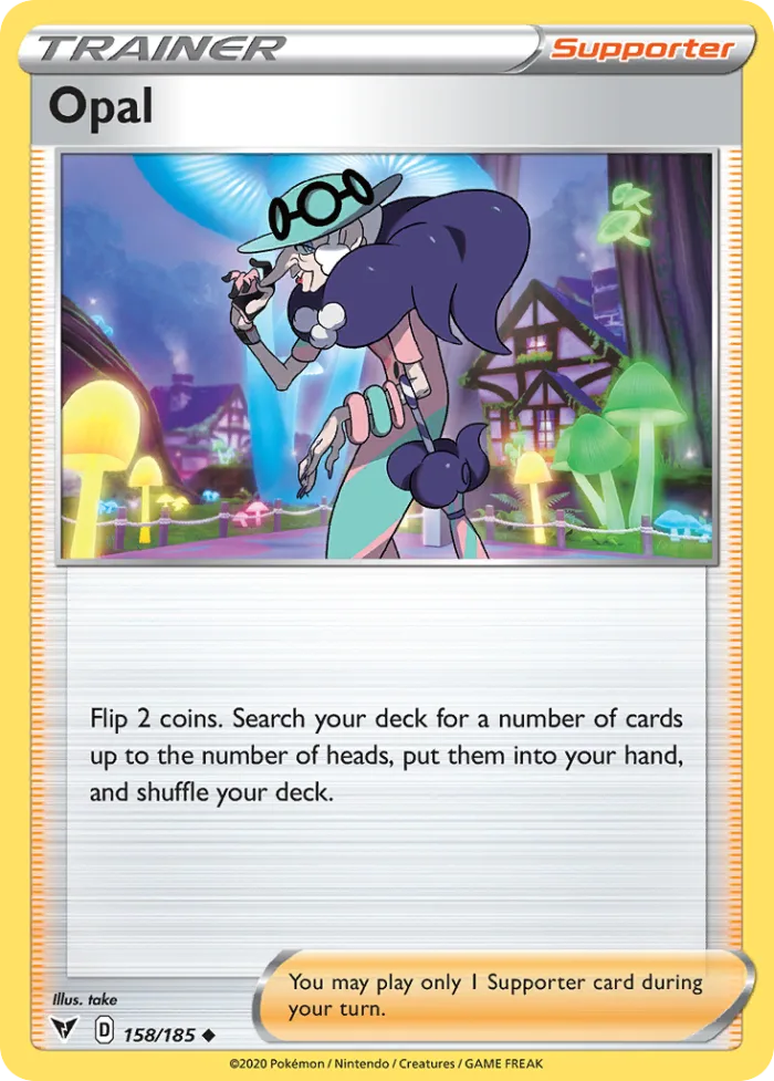 Opal #158 Vivid Voltage Pokemon card