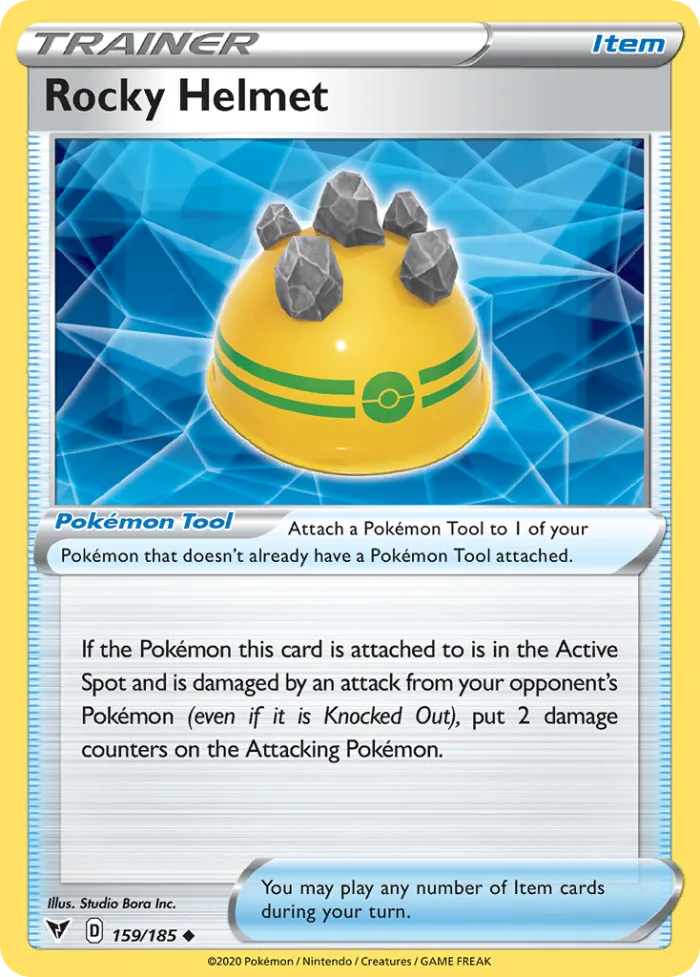Rocky Helmet #159 Vivid Voltage Pokemon card