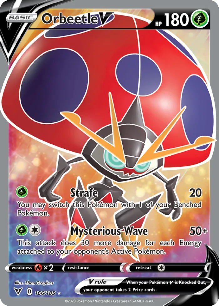 Orbeetle V #166 Vivid Voltage Pokemon card