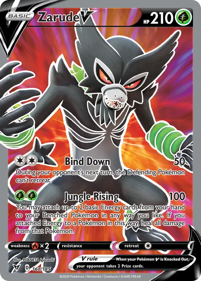 Zarude V #167 Vivid Voltage Pokemon card