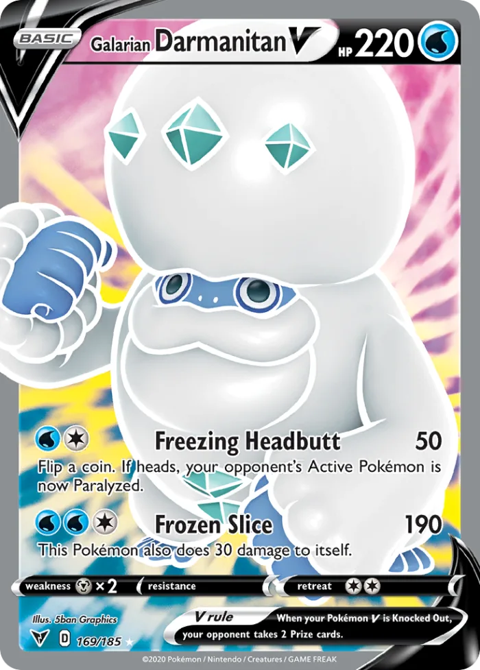 Galarian Darmanitan V #169 Vivid Voltage Pokemon card