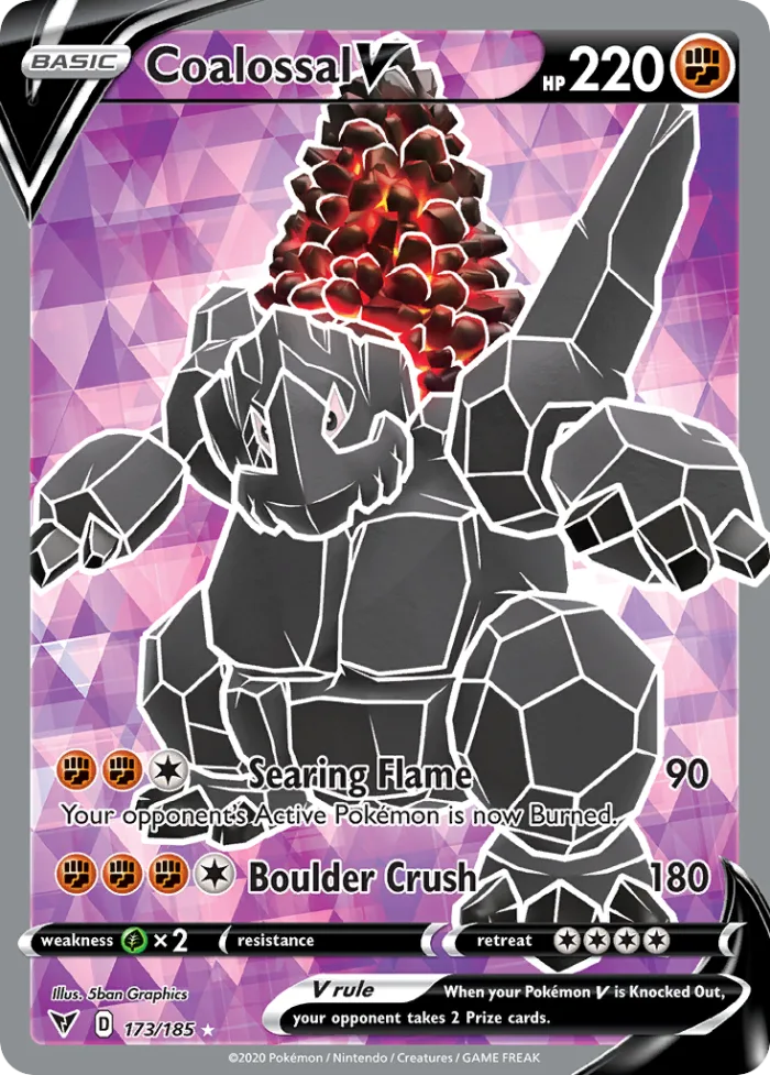 Coalossal V #173 Vivid Voltage Pokemon card