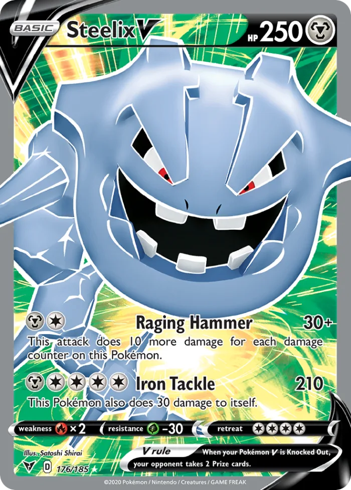 Steelix V #176 Vivid Voltage Pokemon card