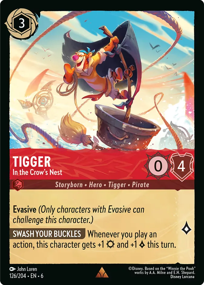 Tigger #126 Azurite Sea Disney Lorcana card