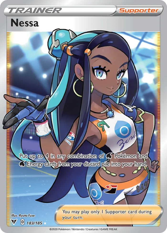 Nessa #183 Vivid Voltage Pokemon card