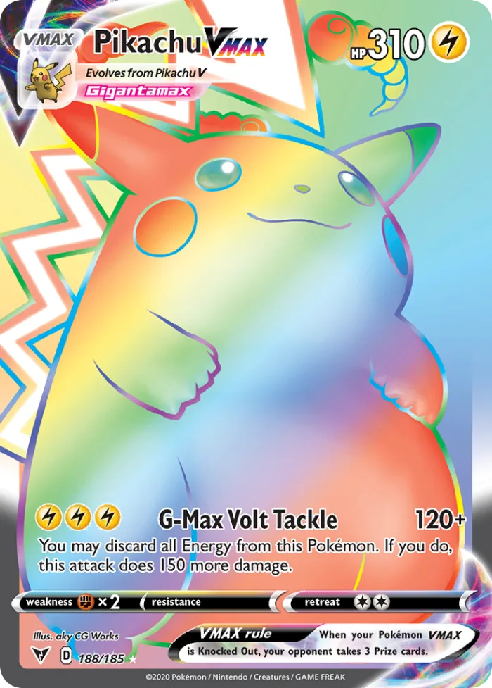 Pikachu VMAX #188 Vivid Voltage Pokemon card