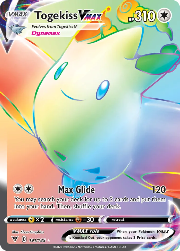 Togekiss VMAX #191 Vivid Voltage Pokemon card