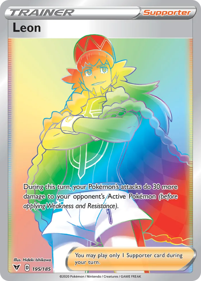 Leon #195 Vivid Voltage Pokemon card