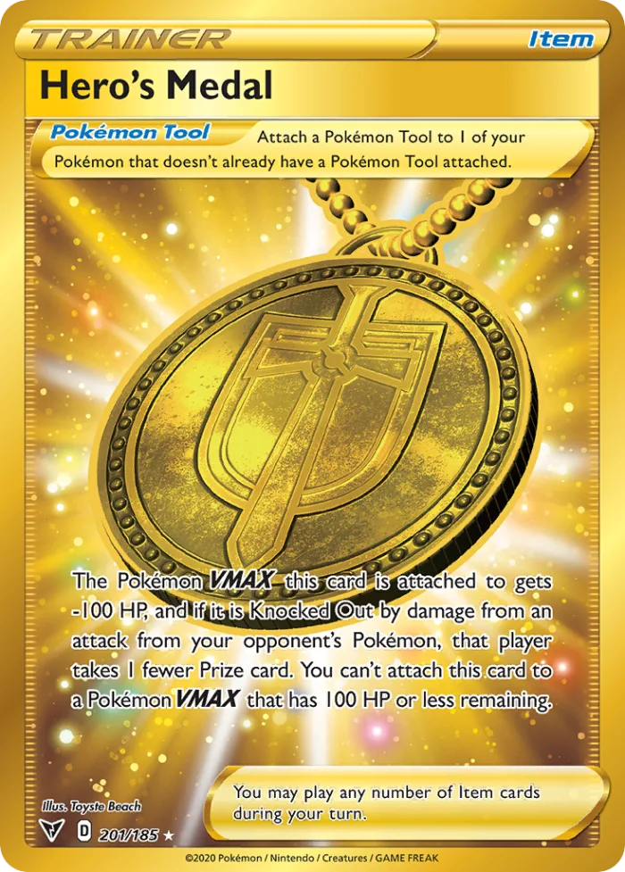 Hero's Medal #201 Vivid Voltage Pokemon card