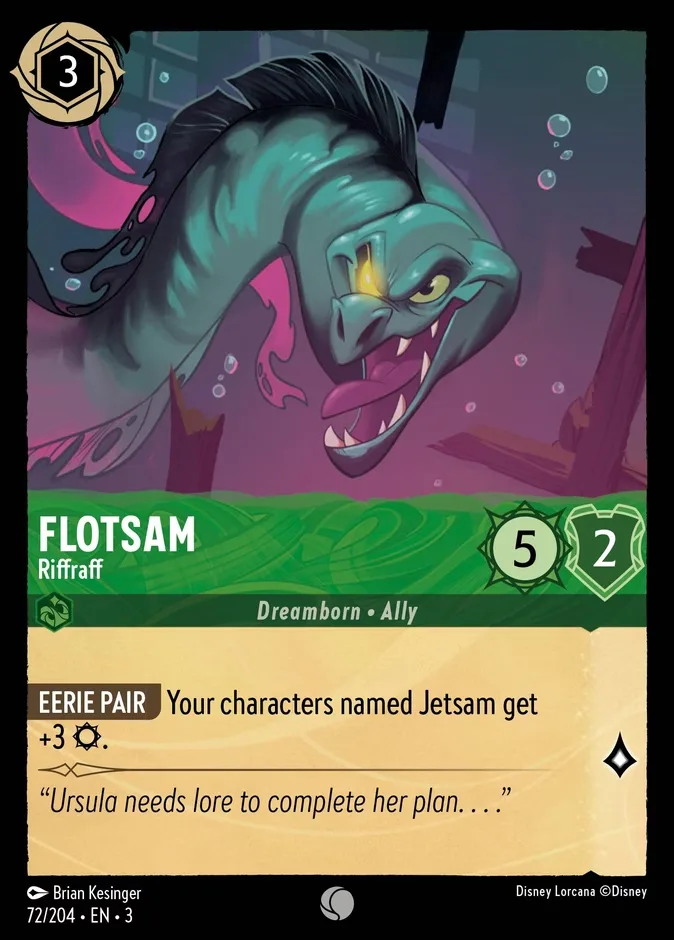 Flotsam #72 Into the Inklands Disney Lorcana card