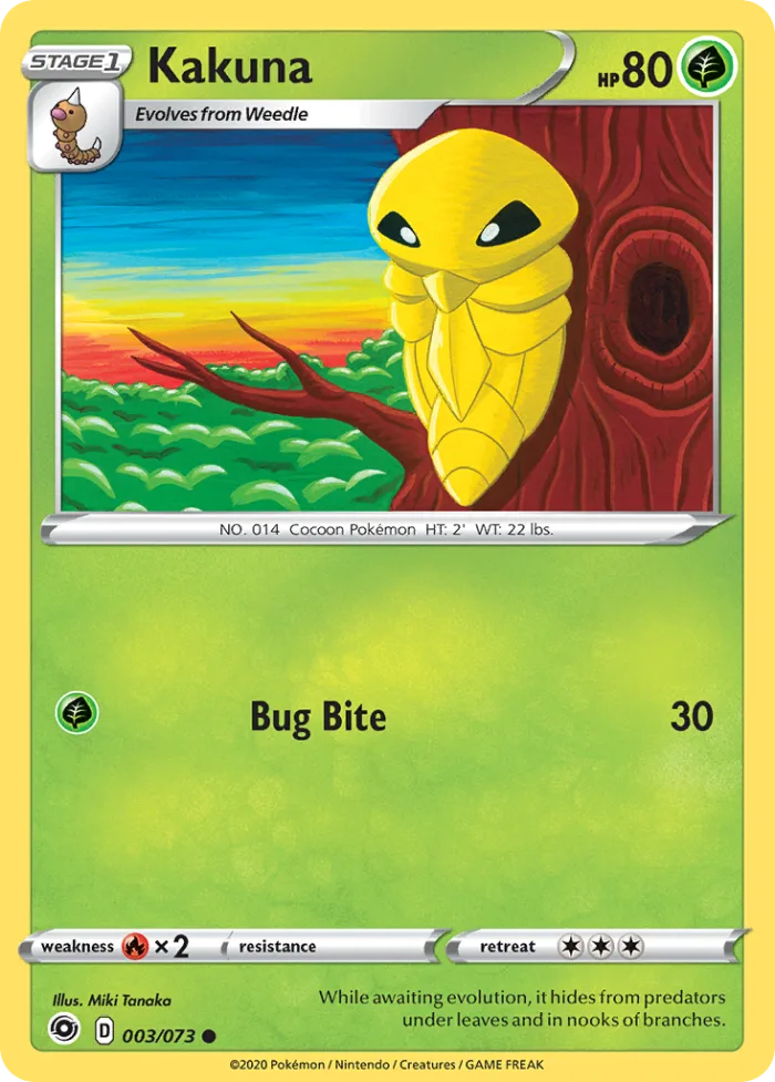 Kakuna #3 Champion's Path Pokemon card