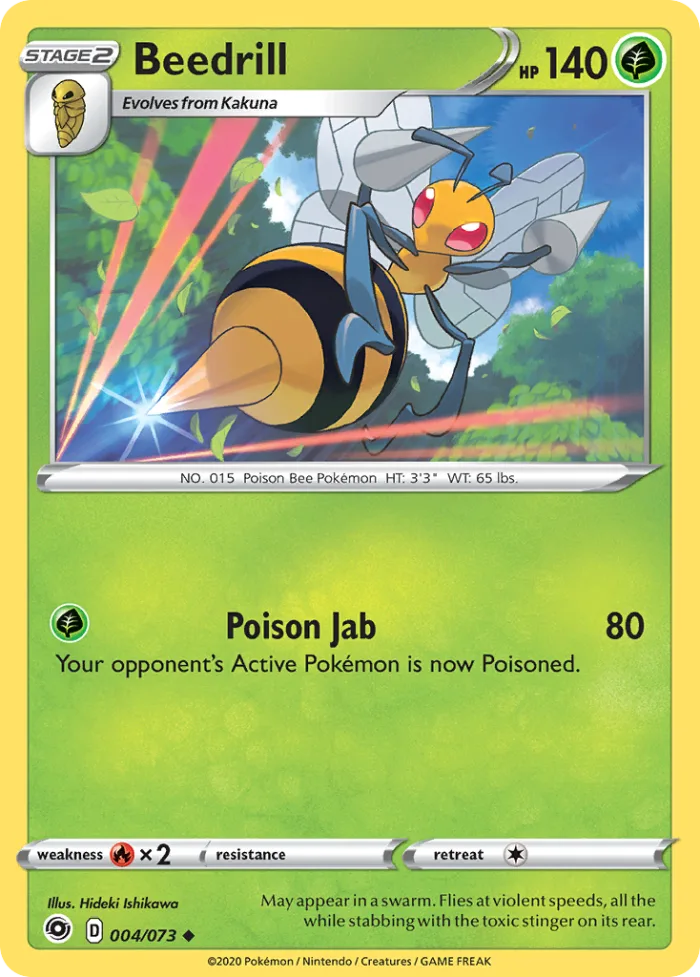 Beedrill #4 Champion's Path Pokemon card