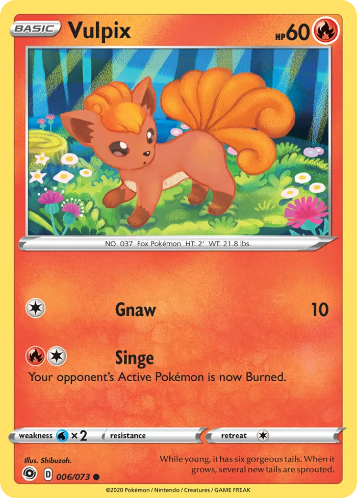 Vulpix #6 Champion's Path Pokemon card