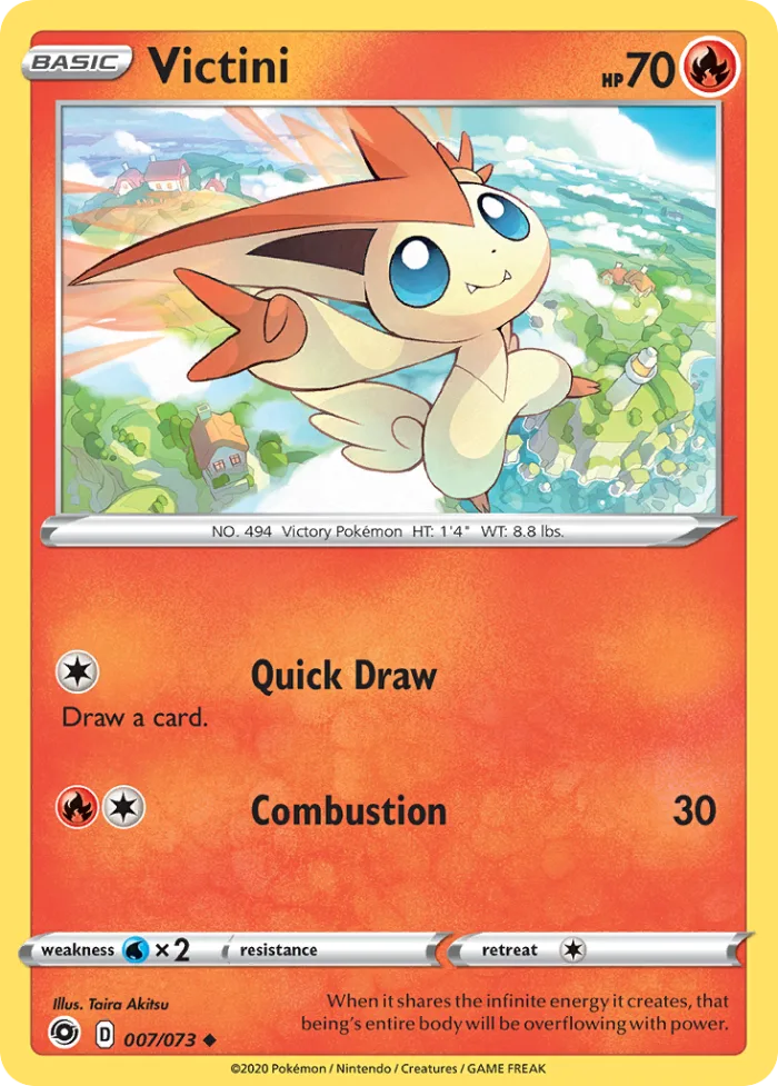 Victini #7 Champion's Path Pokemon card
