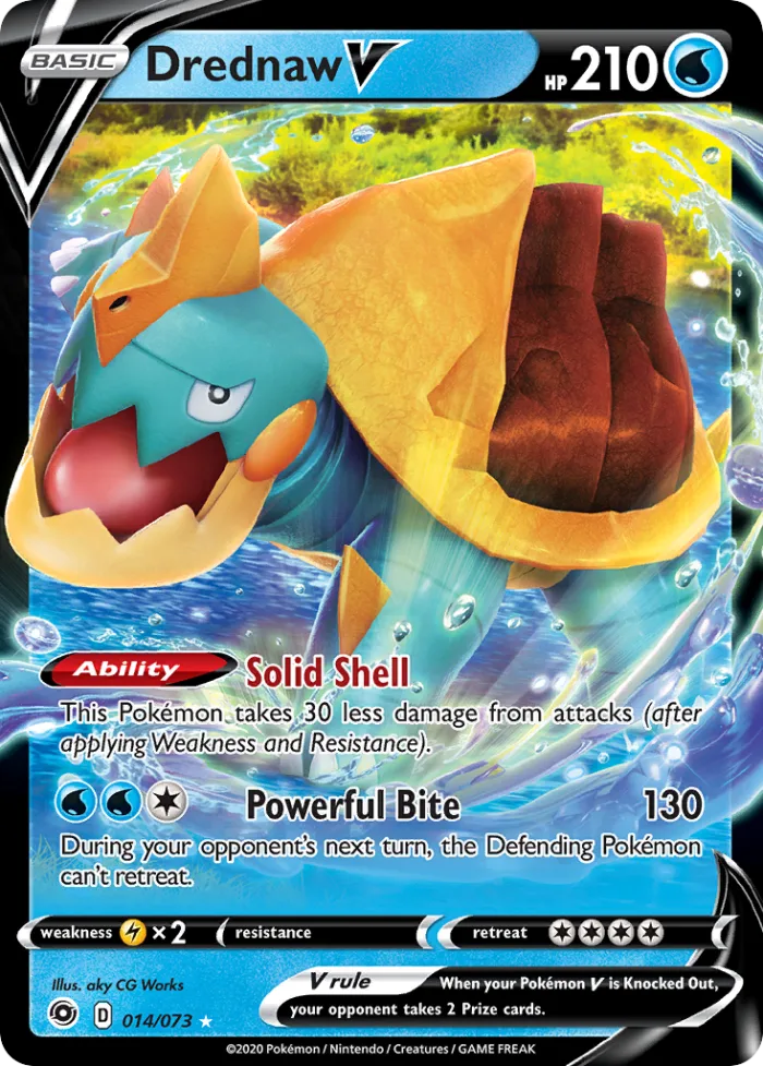 Drednaw V #14 Champion's Path Pokemon card
