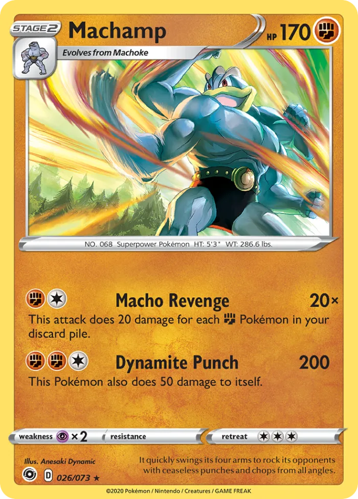 Machamp #26 Champion's Path Pokemon card