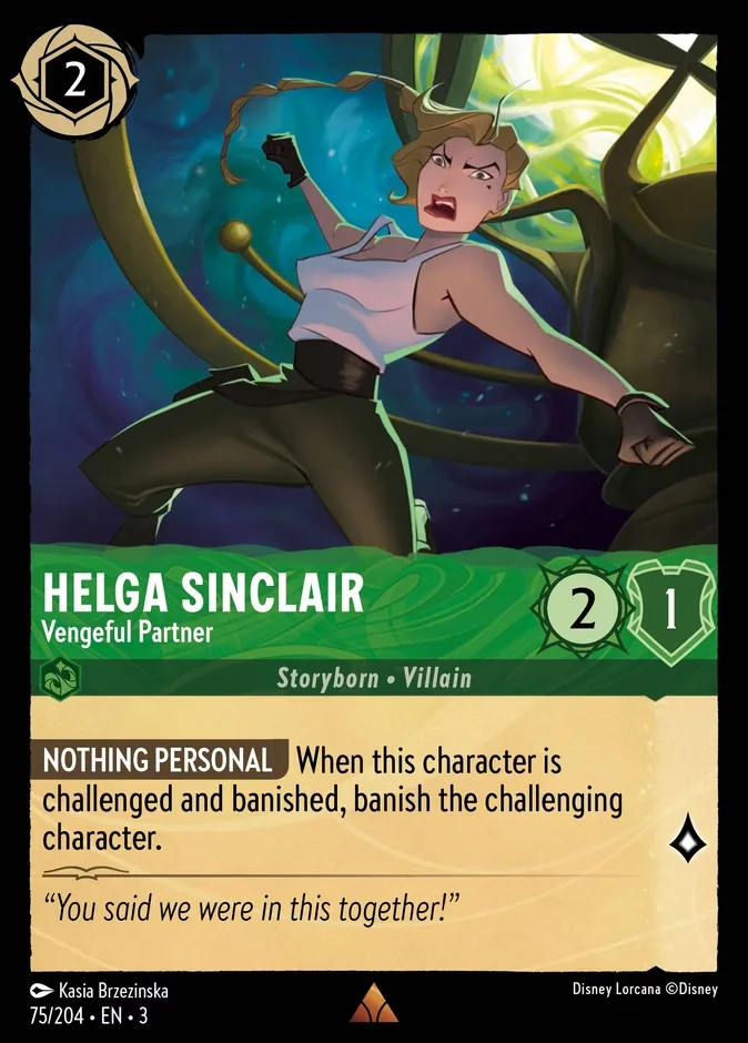 Helga Sinclair #75 Into the Inklands Disney Lorcana card