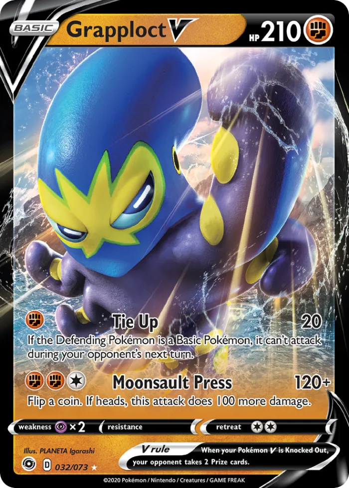 Grapploct V #32 Champion's Path Pokemon card
