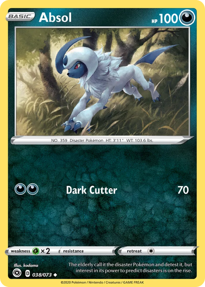Absol #38 Champion's Path Pokemon card
