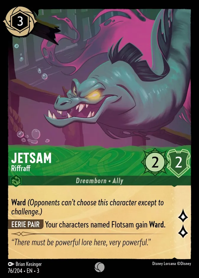 Jetsam #76 Into the Inklands Disney Lorcana card