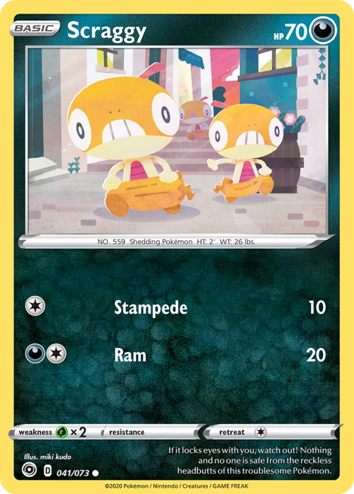 Scraggy #41 Champion's Path Pokemon card