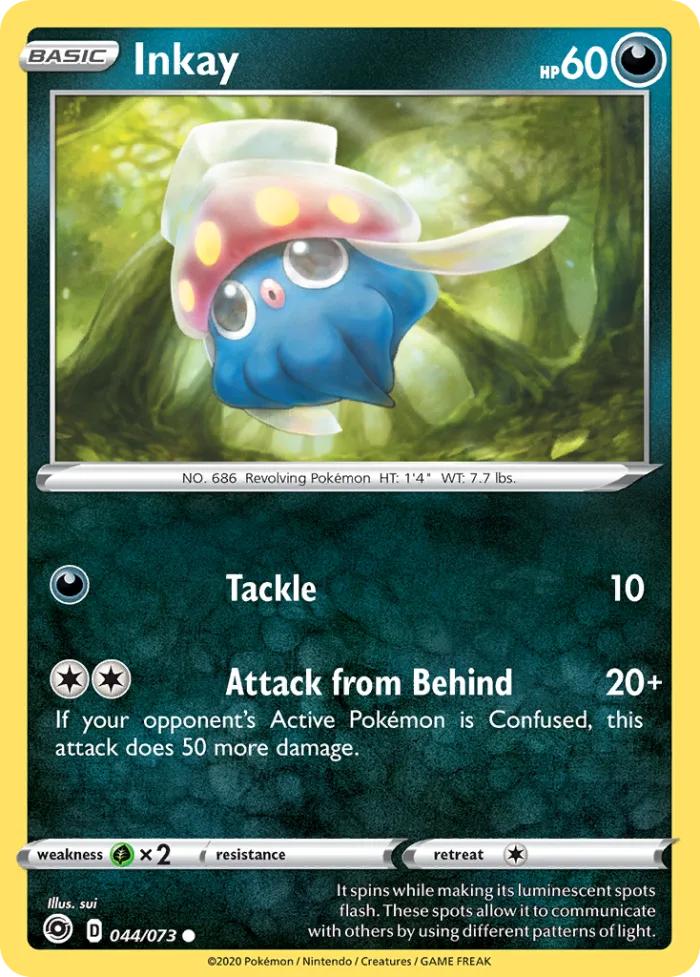 Inkay #44 Champion's Path Pokemon card