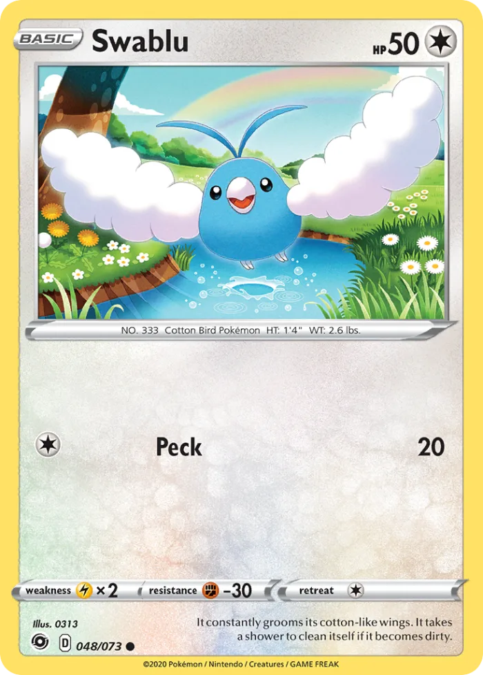 Swablu #48 Champion's Path Pokemon card