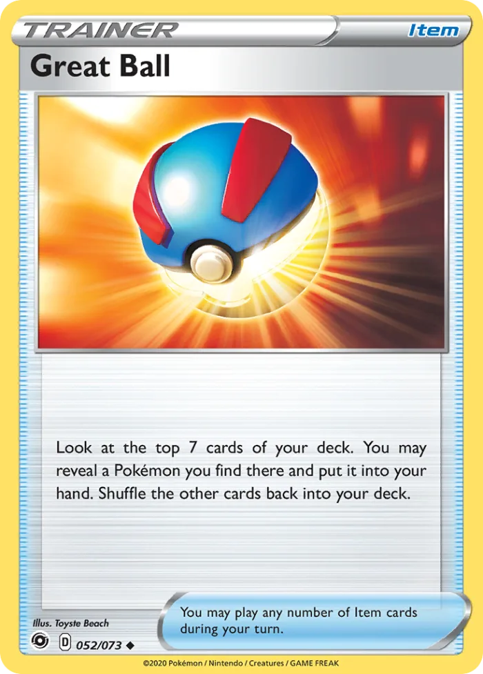 Great Ball #52 Champion's Path Pokemon card