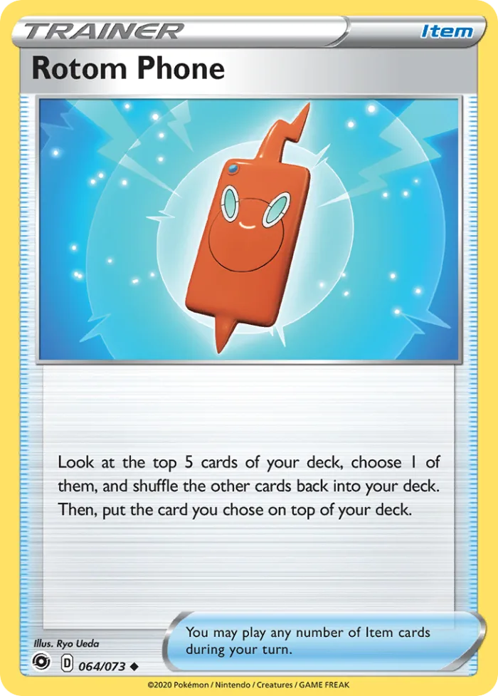 Rotom Phone #64 Champion's Path Pokemon card