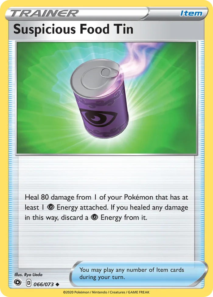 Suspicious Food Tin #66 Champion's Path Pokemon card