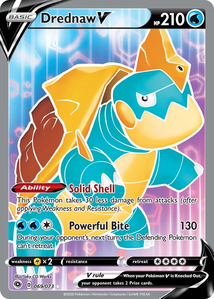 Drednaw V #69 Champion's Path Pokemon card