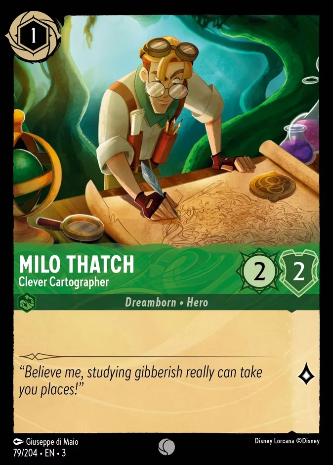 Milo Thatch #79 Into the Inklands Disney Lorcana card
