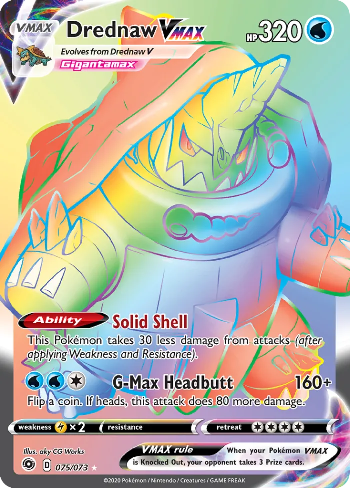 Drednaw VMAX #75 Champion's Path Pokemon card