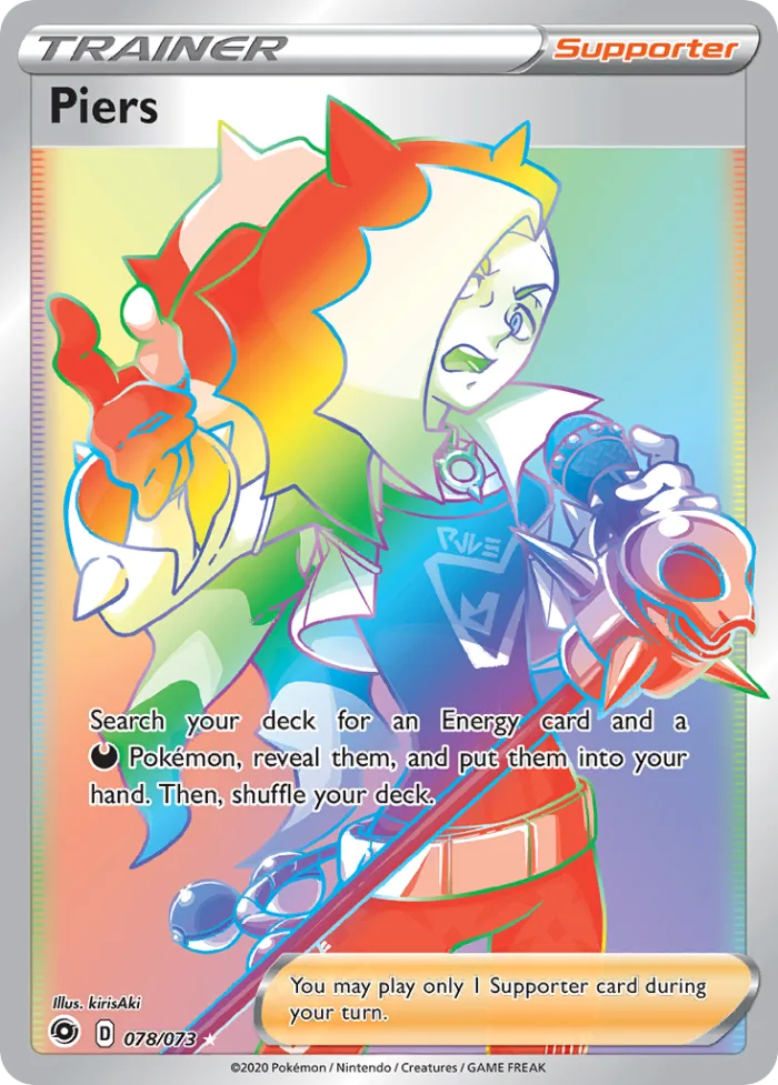 Piers #78 Champion's Path Pokemon card