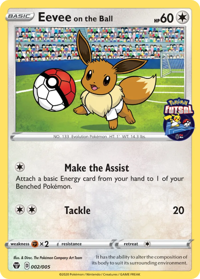 Eevee on the Ball #2 Pokémon Futsal Collection Pokemon card