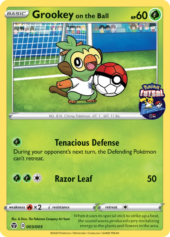 Grookey on the Ball #3 Pokémon Futsal Collection Pokemon card