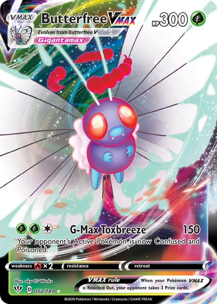 Butterfree VMAX #2 Darkness Ablaze Pokemon card