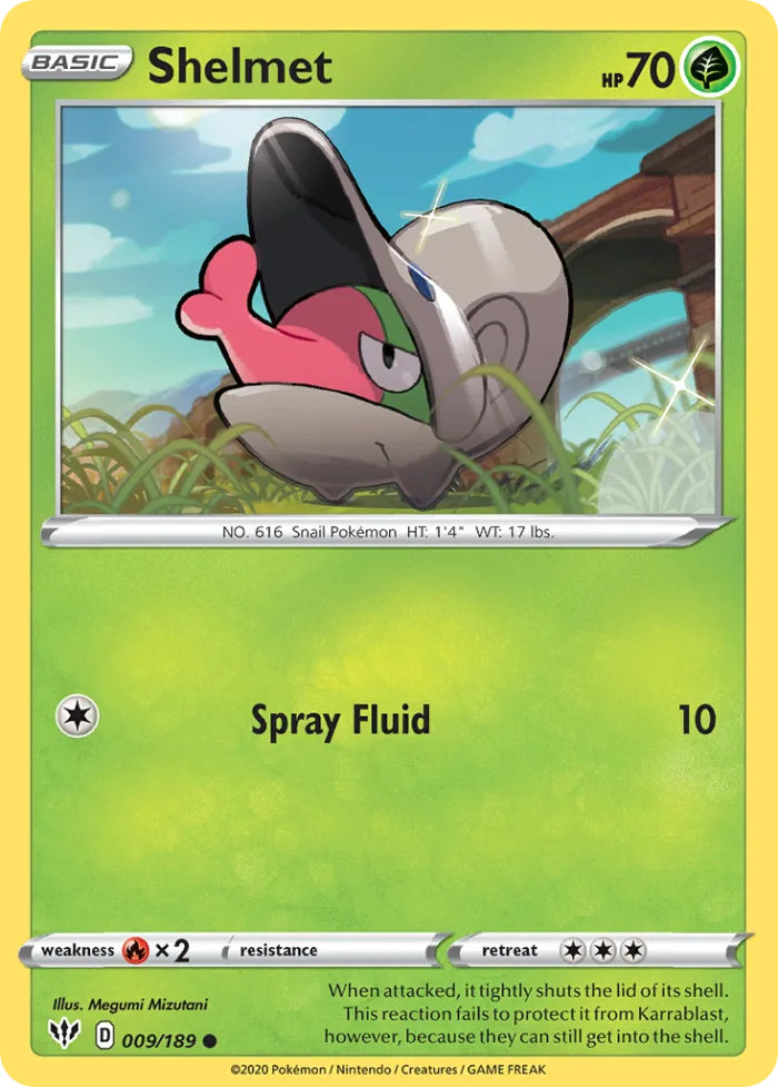 Shelmet #9 Darkness Ablaze Pokemon card