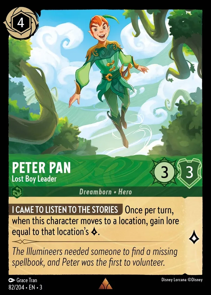 Peter Pan #82 Into the Inklands Disney Lorcana card