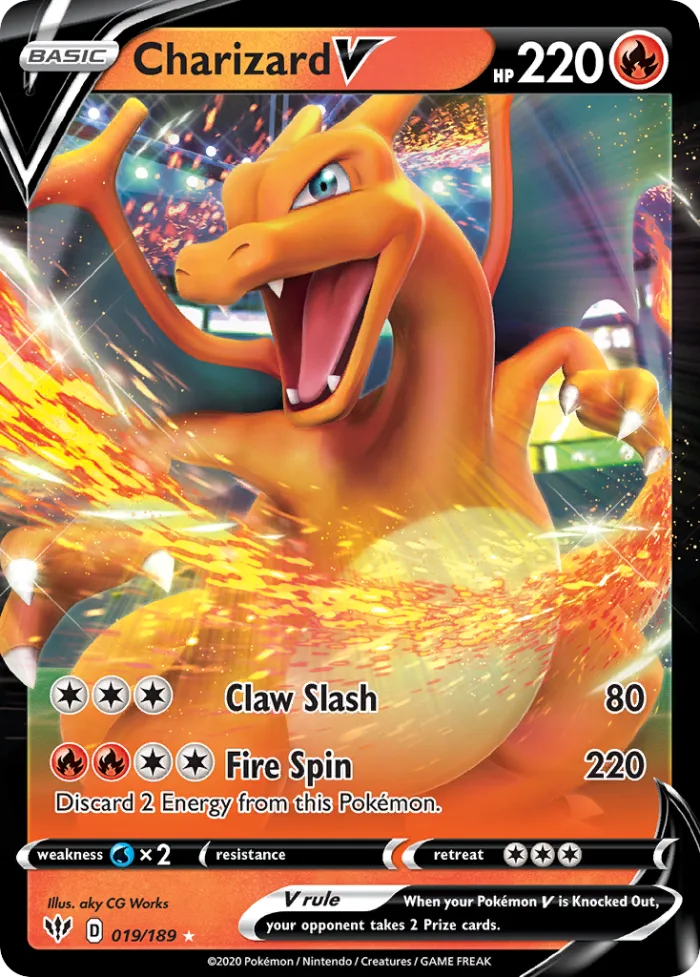 Charizard V #19 Darkness Ablaze Pokemon card