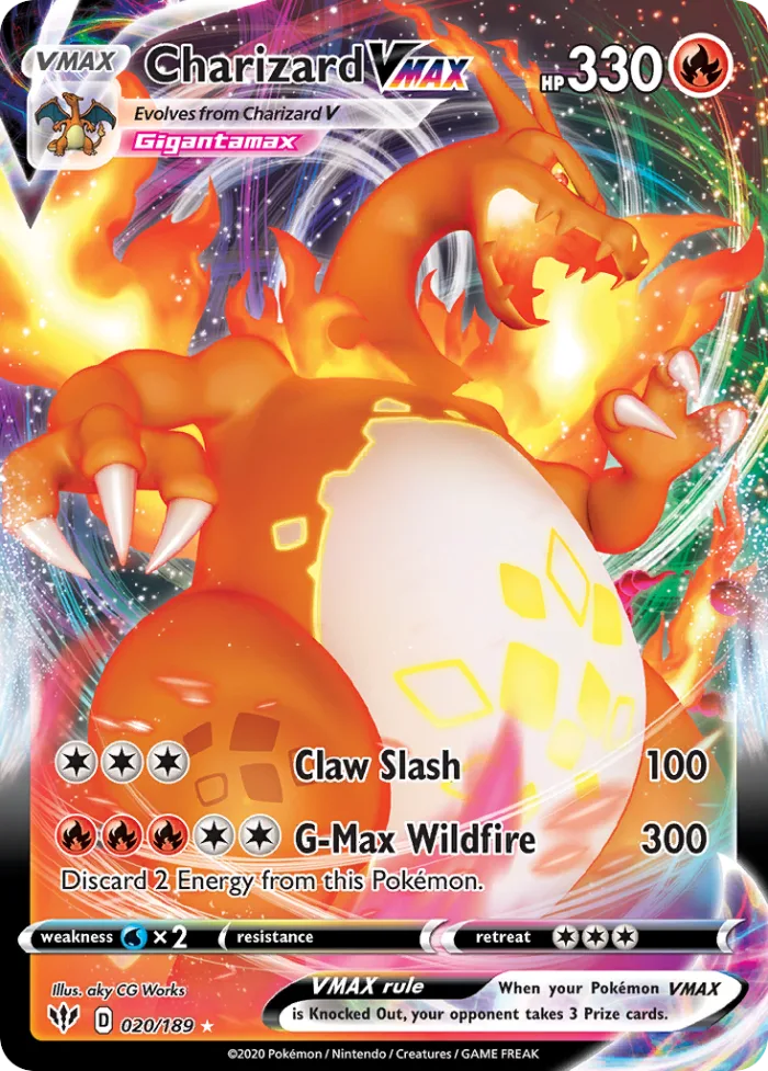 Charizard VMAX #20 Darkness Ablaze Pokemon card