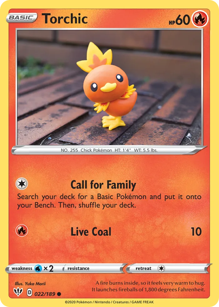 Torchic #22 Darkness Ablaze Pokemon card