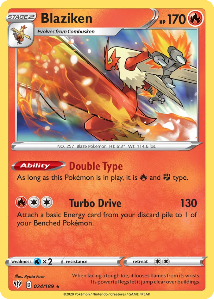 Blaziken #24 Darkness Ablaze Pokemon card