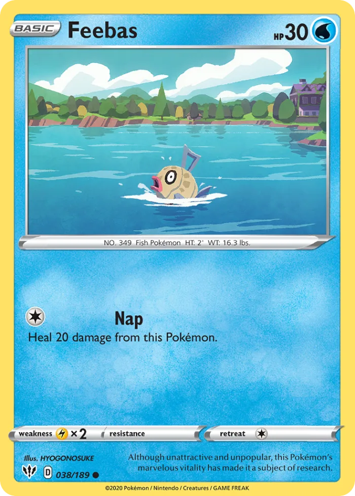 Feebas #38 Darkness Ablaze Pokemon card
