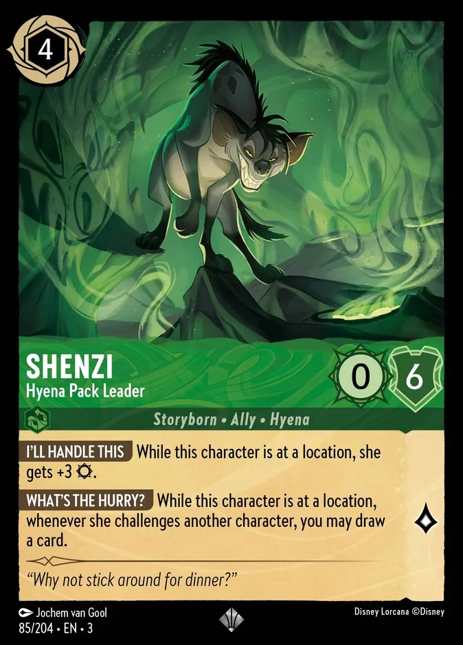 Shenzi #85 Into the Inklands Disney Lorcana card