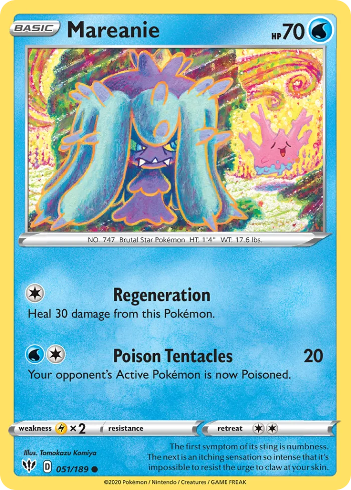 Mareanie #51 Darkness Ablaze Pokemon card