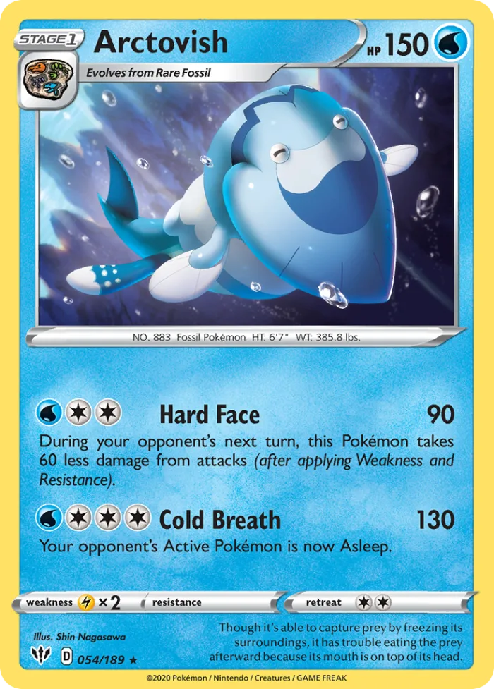 Arctovish #54 Darkness Ablaze Pokemon card