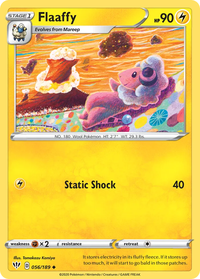 Flaaffy #56 Darkness Ablaze Pokemon card