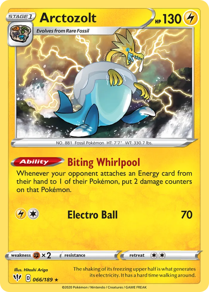 Arctozolt #66 Darkness Ablaze Pokemon card